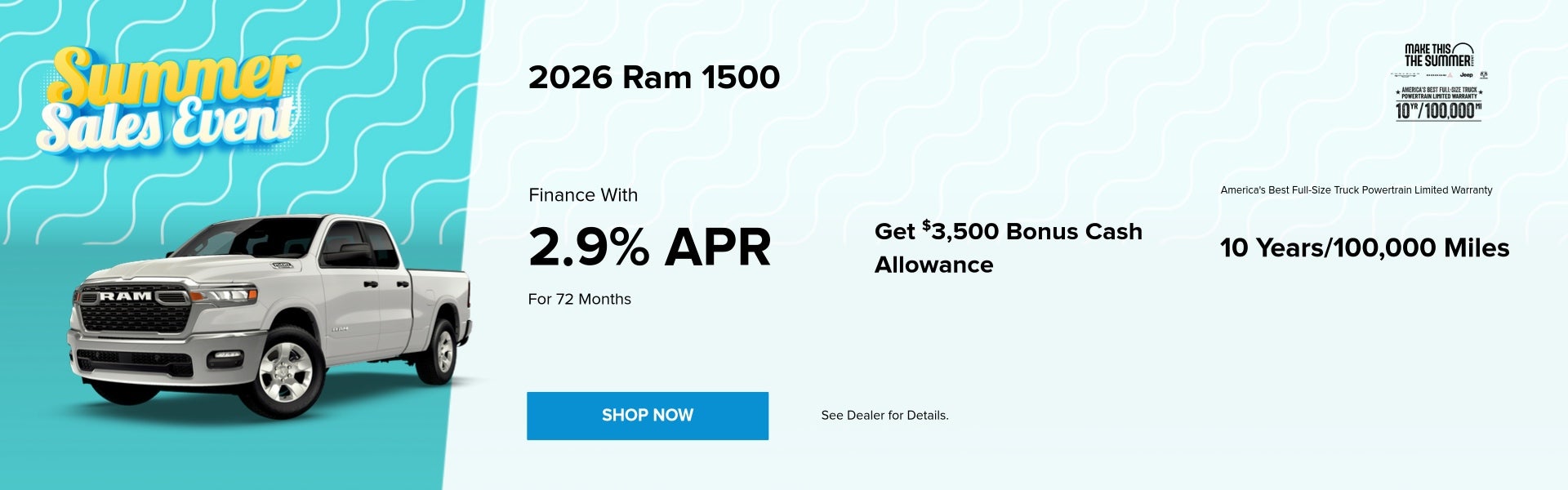 2026 Ram 1500 2.9% APR for 72 Months